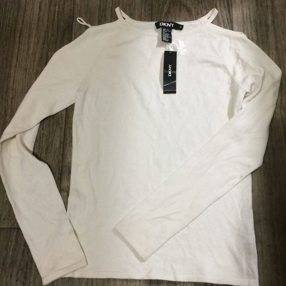 DKNY Chalk White Blouse. Size, Petite.